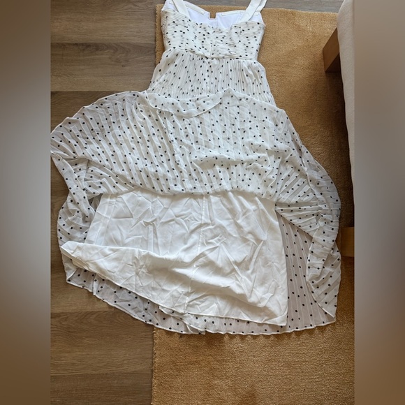 🖤NWOT Self-Portrait Polka Dot Chiffon Midi Dress - Picture 10 of 13